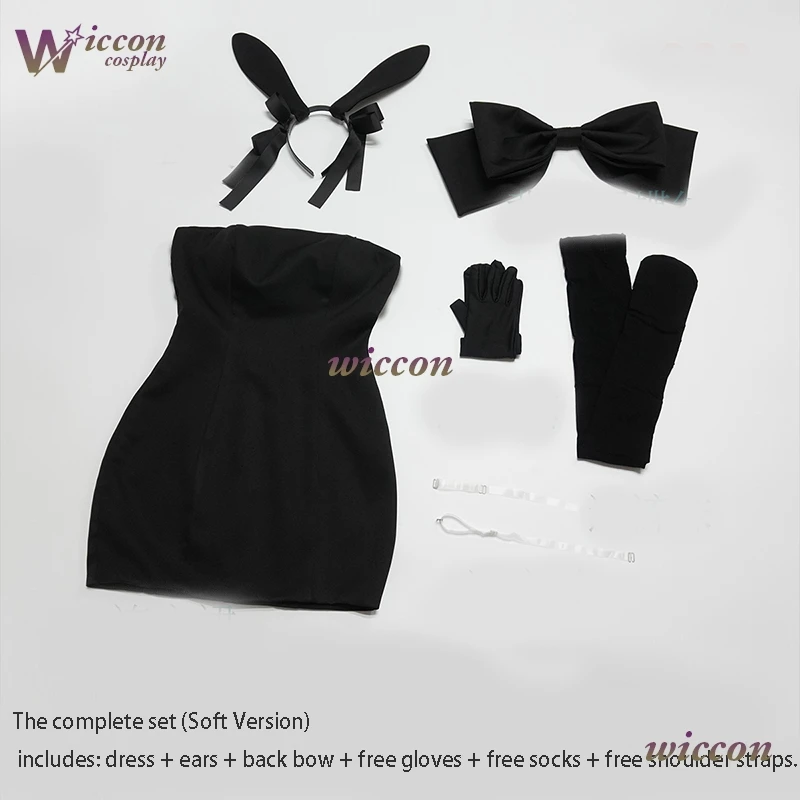 Фото WuHu Bunny Alien Stage Alien Stage Mizi Косплей Aniplus Cafe Черное платье наряд Сексуальный кролик для девочек Хэллоуин Женская одежда Парик №2