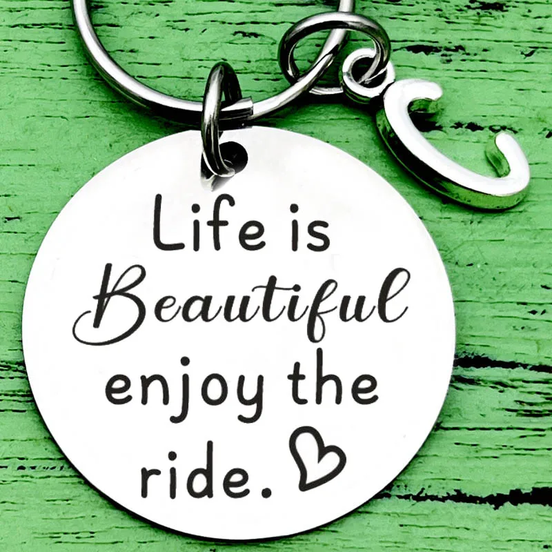 

Брелок для ключей из нержавеющей стали с надписью «Enjoy The Ride»