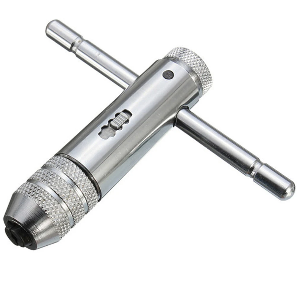 

T-Handle Rustproof Adjustable Metric Accessories Durable Multifunctional Ratchet Home Machinist Tool Portable Tap Wrench