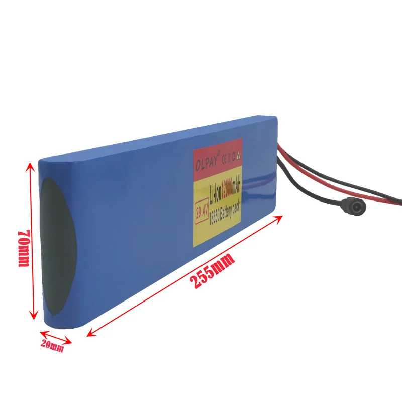 

24V 12Ah 7S2P 18650 Li-ion Rechargeable Battery Pack 29.4v12000mAh Electric Bicycle Moped Balancing Scooter+ 29.4V 2A Charger