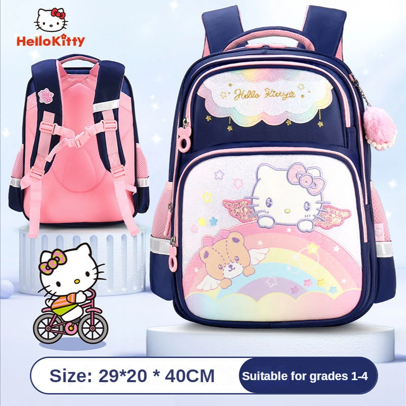 Hellokitty Children's Schoolbag Elementary School Girl New Lightweight and Large Capacity Backpack Cartoon Travel Waterproof
