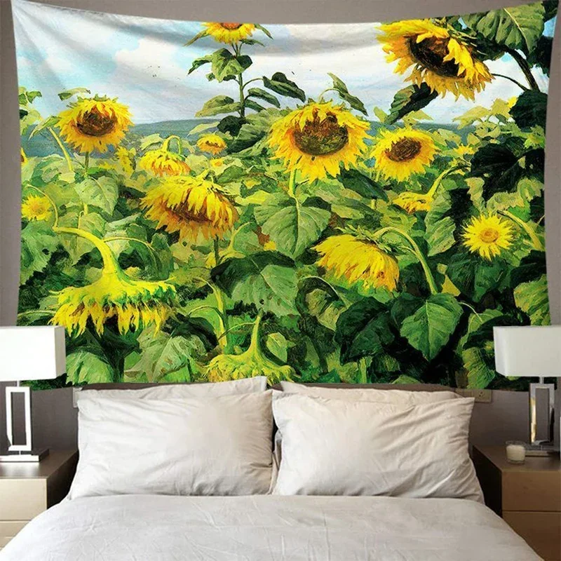 Подсолнечный цветок искусственный Подвесной Настенный полиэстеровый тонкий