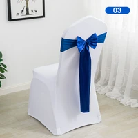 free tie back flower chair elastic chair cover spandex chair belt wedding belt ready made bow tie birthday party hotel dinner