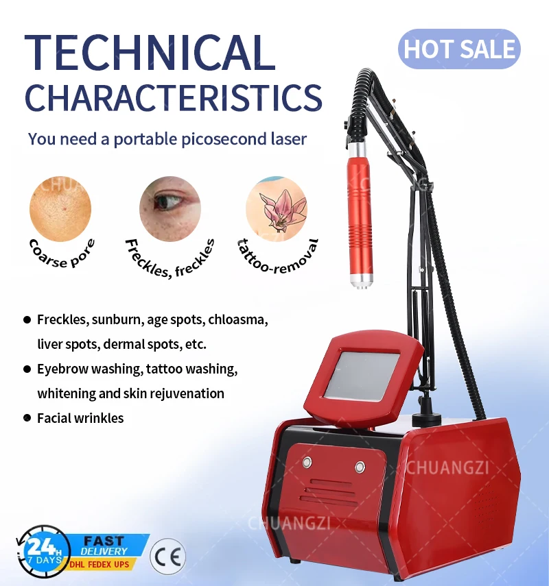 

Portable Lazer Q Switched Nd Yag Laser Pico Laser 755 1320 1064 532nm Freckle Tattoo Removal Picosecond Laser Beauty Machine
