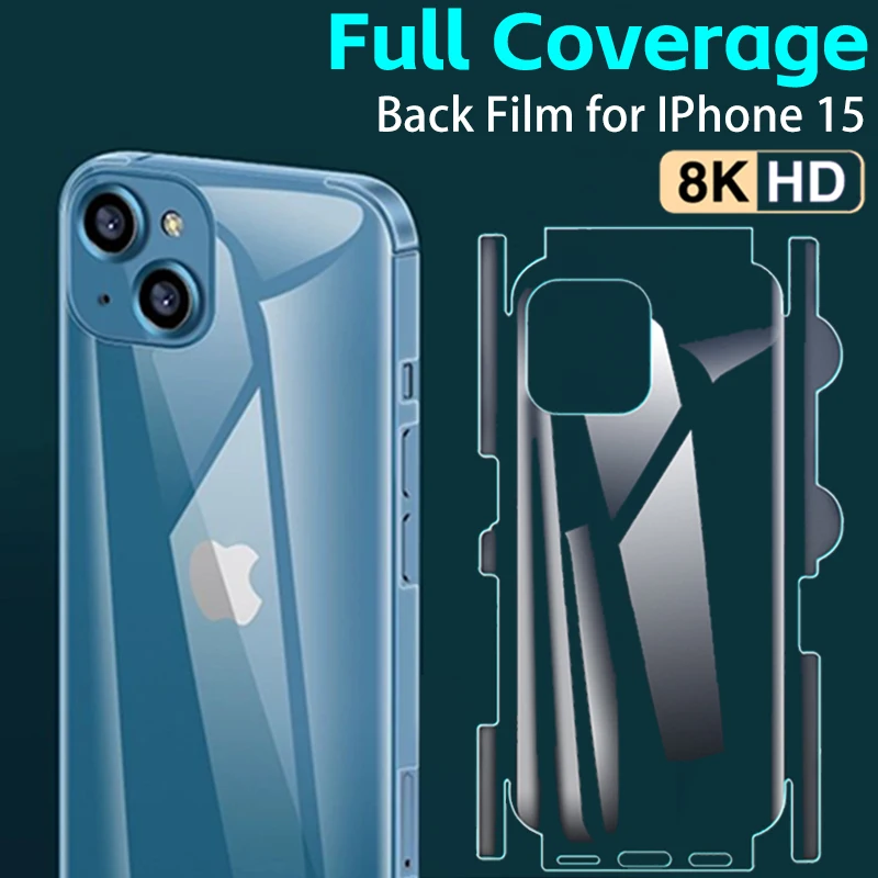

5-1Pcs Back Screen Protector Side Film for IPhone 15 15 Pro Max 15 Plus HD Full Coverage Clear Back Films for Iphone 15 Pro Max