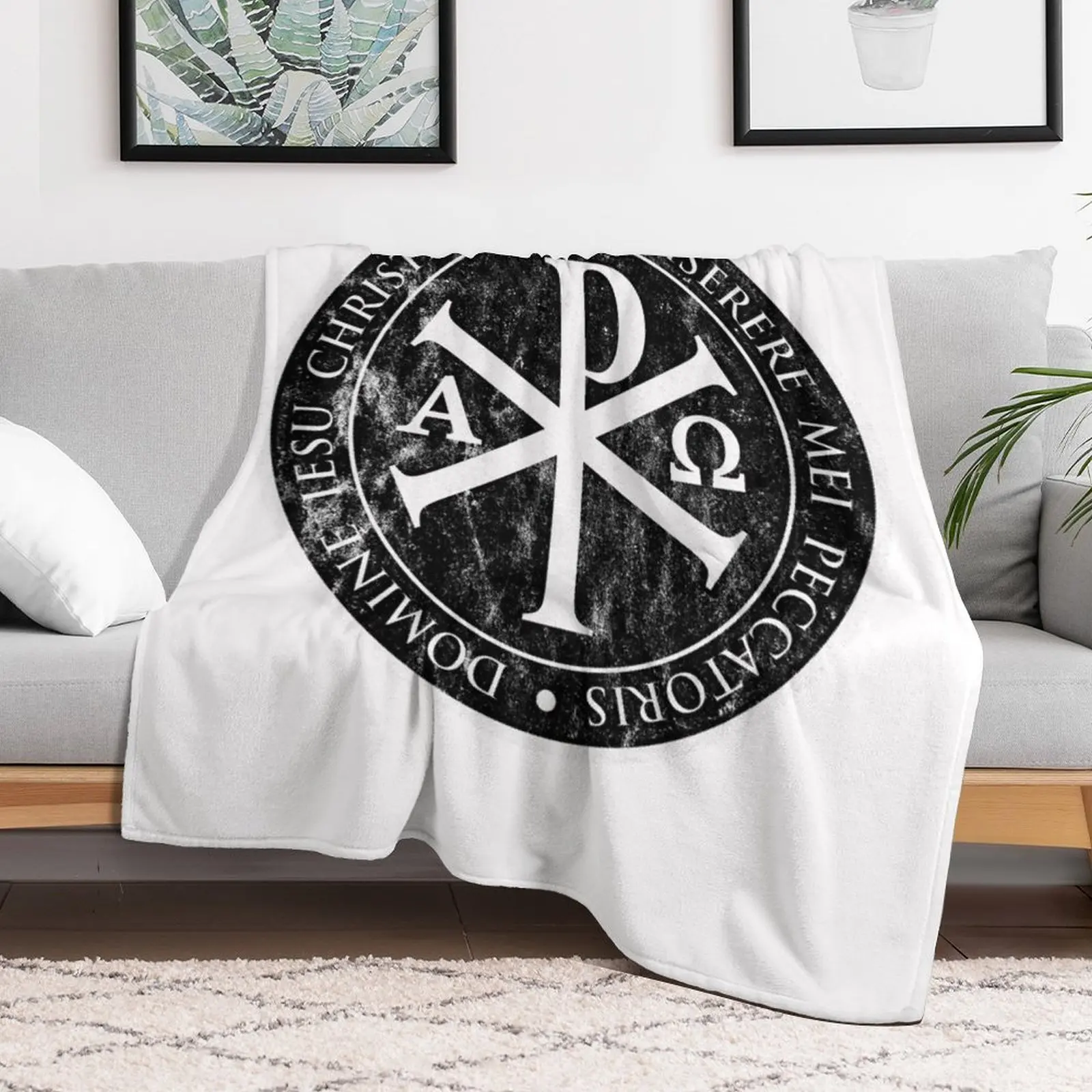 Рождественский Иисус IESU черный подарки для католиков христианские крест плед