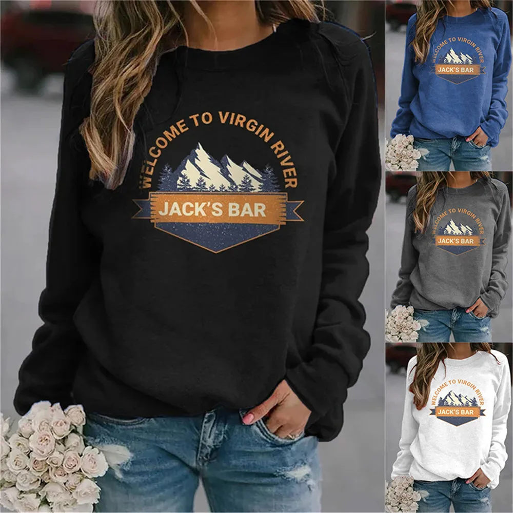 Женская футболка с длинным рукавом, круглым вырезом и принтом букв