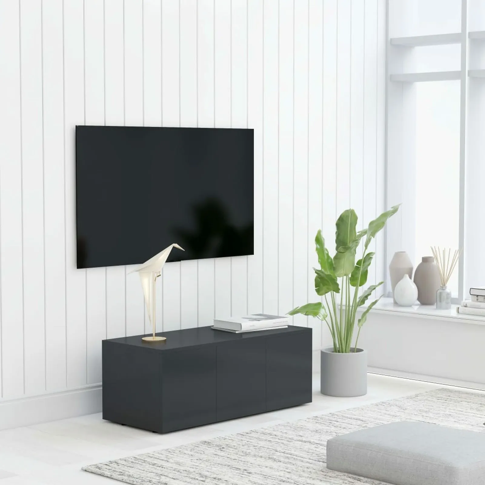

TV Cabinet Gray 31.5"x13.4"x11.8" Chipboard