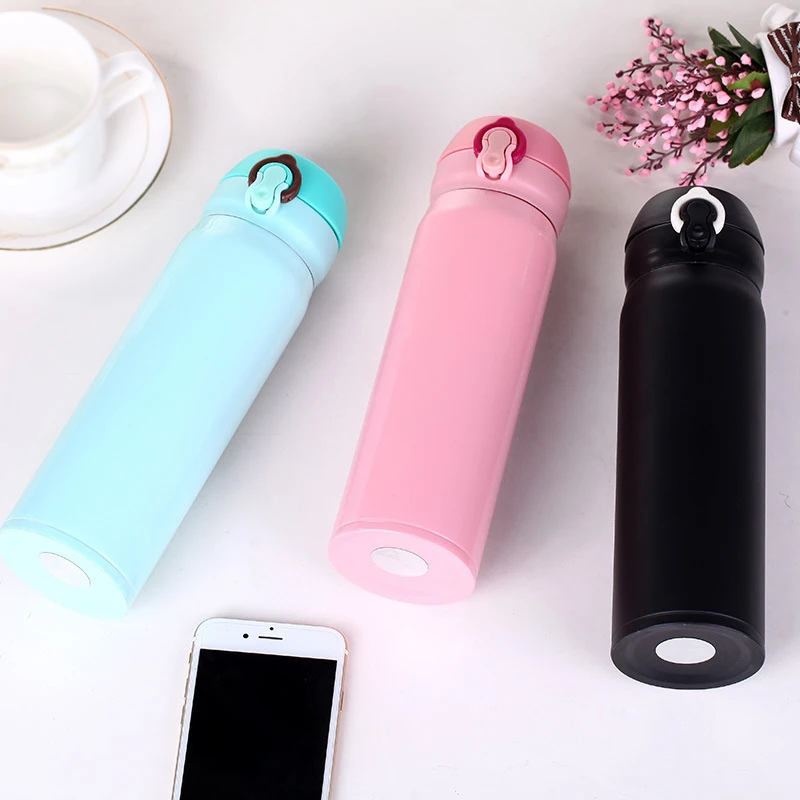 

500ML Large Capacity Thermos Stainless Steel Vacuum Insulated Cup Outdoor Travel Sport Thermos Bottle Home Office Coffee Mug Cup