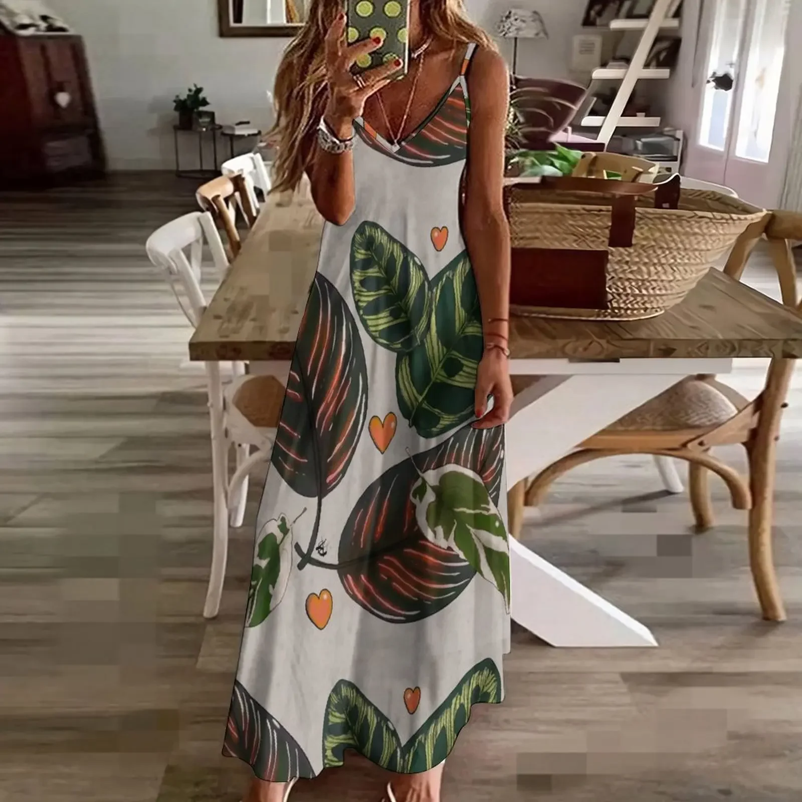 Calathea lithograph Платье без рукавов платья для официальных случаев одежда женщин