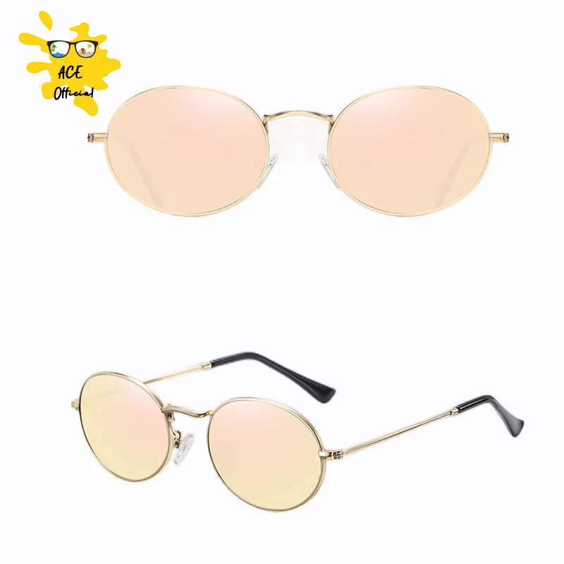 

ACE Retro Oval Sunglasses Men's Brand Designer 2022 Fashion Vintage Sun Glasses Women oculos de sol Female Shades Glasses UV400