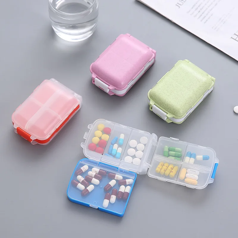 

Portable Pill Cases Travel Dispen Storage Container Colorful Drug Dispenser Packing Container 8 Slot Moisture-proof Pill Box