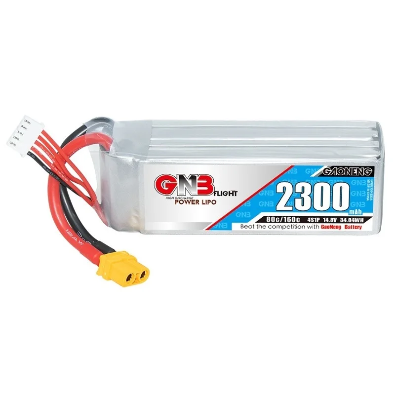 2 упаковки литий-полимерных батарей GNB 4S1P 2300 мАч 14 8 в 80C/160C XT30 XT60 T Plug для FPV
