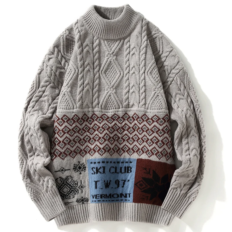 Ugly Sweater Men Fashion Spring Winter Streetwear Casual Men Clothing Christmas Pullovers Women Y2K Oversize Knitted Sweater