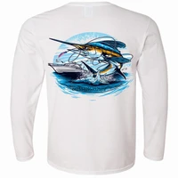 custom professional quick dry spf long sleeve fishing t shirt jersey uv protection fishing shirts men