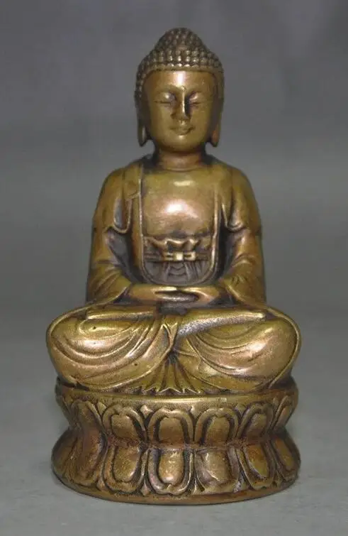 

Old Tibet Buddhism Bronze Sakyamuni Shakyamuni Tathagata Amitabha Buddha Statue