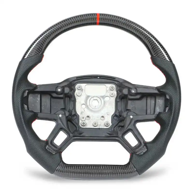 

Рулевое колесо из углеродного волокна с перфорированной кожей для Land Rover Defender 90 110 L663 2020 + Рулевое колесо