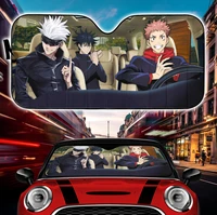 jujutsu kaisen anime team driving gojo car auto sun shades windshield accessories decor gift