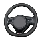 Ручное шитье чехол рулевого колеса автомобиля волан для Kia K5 Optima 2016 2017 2018 Sportage KX5 2016-2019 Funda Volante Car Protector