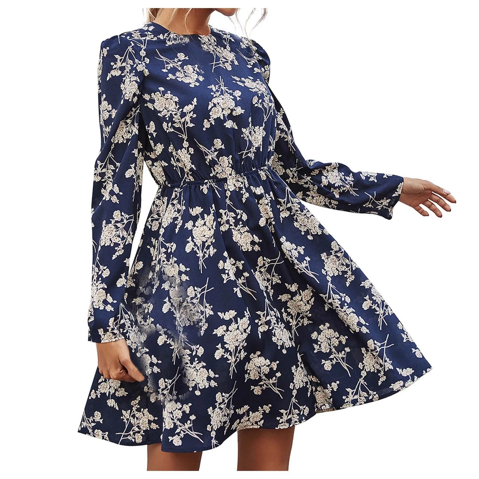 Женское весеннее новое модное платье с закрытой талией и сломанными цветами