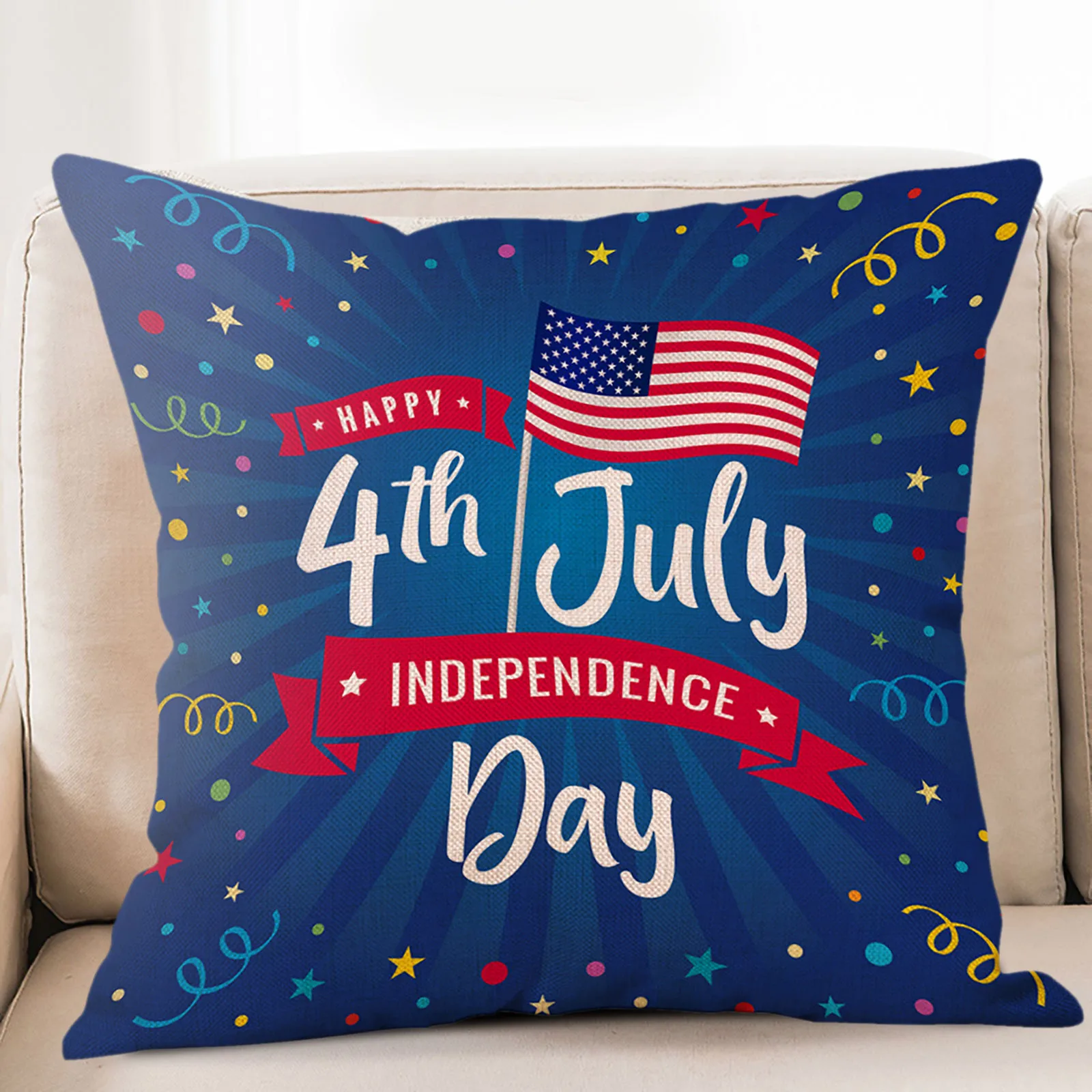 

Наволочки для гномов, патриотический набор, подушка с флагом и звездами, Подушка 16x16, украшения, день, памятные полосы