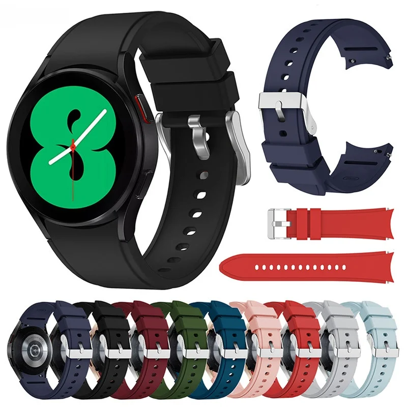 Ремешок силиконовый для наручных часов браслет смарт-часов Samsung Watch 5 Pro 4 44 мм 40 Galaxy