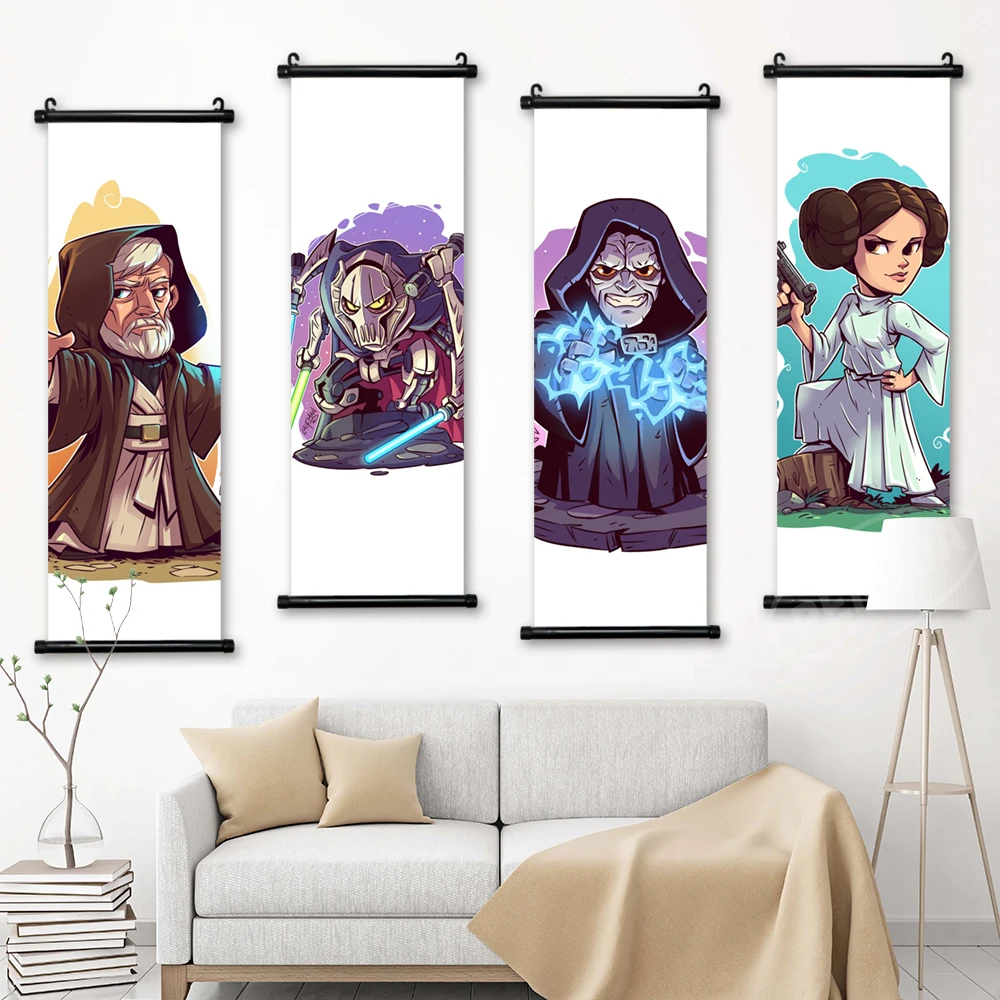 Декор для дома Настенная картина из фильма Звездные войны с прокруткой подвесная