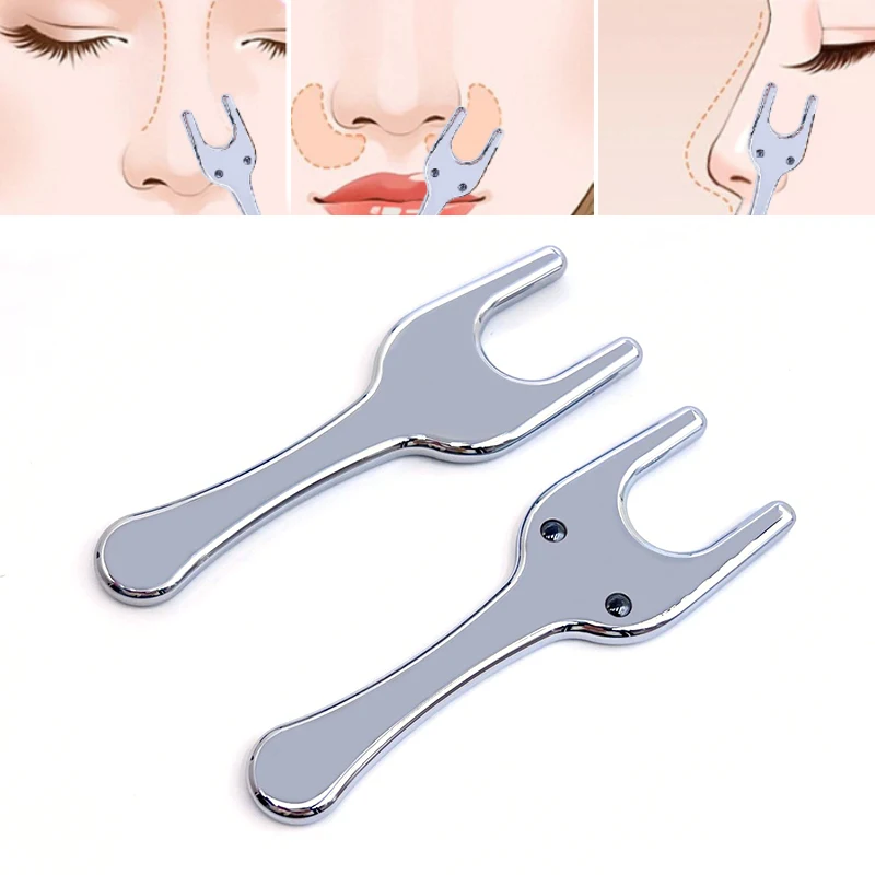 

1PC Nose Scraper Beauty Nose Artifact Facial Massage Nose Bridge Lifting Stick Clip Metal Scraping Sha Board