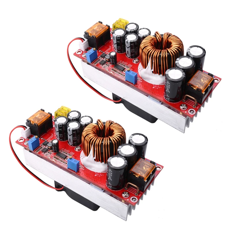 

2X 1800W 40A DC-DC Constant Voltage Constant Current Boost Converter Boosts 10-60V By Fan For 12-90V Boost Power Module-FS-PHFU