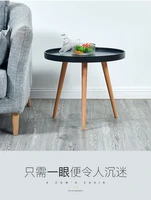 balcony small coffee table mini combination nordic acrylic round table sofa side table small apartment bedroom dining table desk