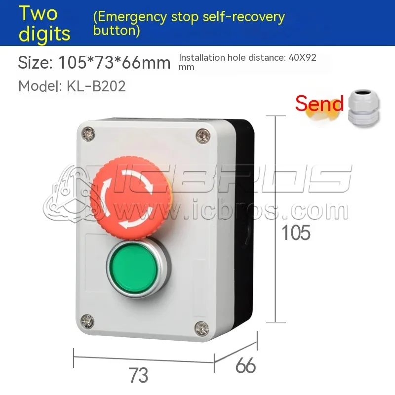 

Блок управления со встроенным переключателем, блок кнопок аварийной остановки, самосброс 220 В, самоблокировка 24 В, водонепроницаемый промышленный переключатель