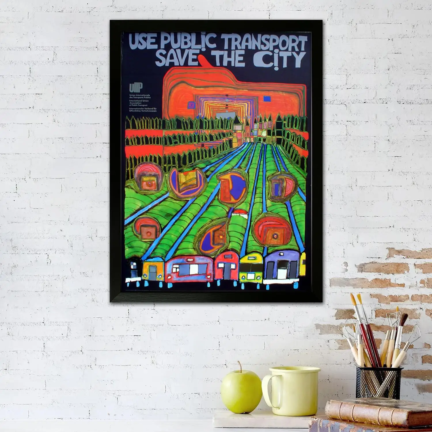 Hundertwasser Холст Художественный постер Настенное искусство Картина с принтом