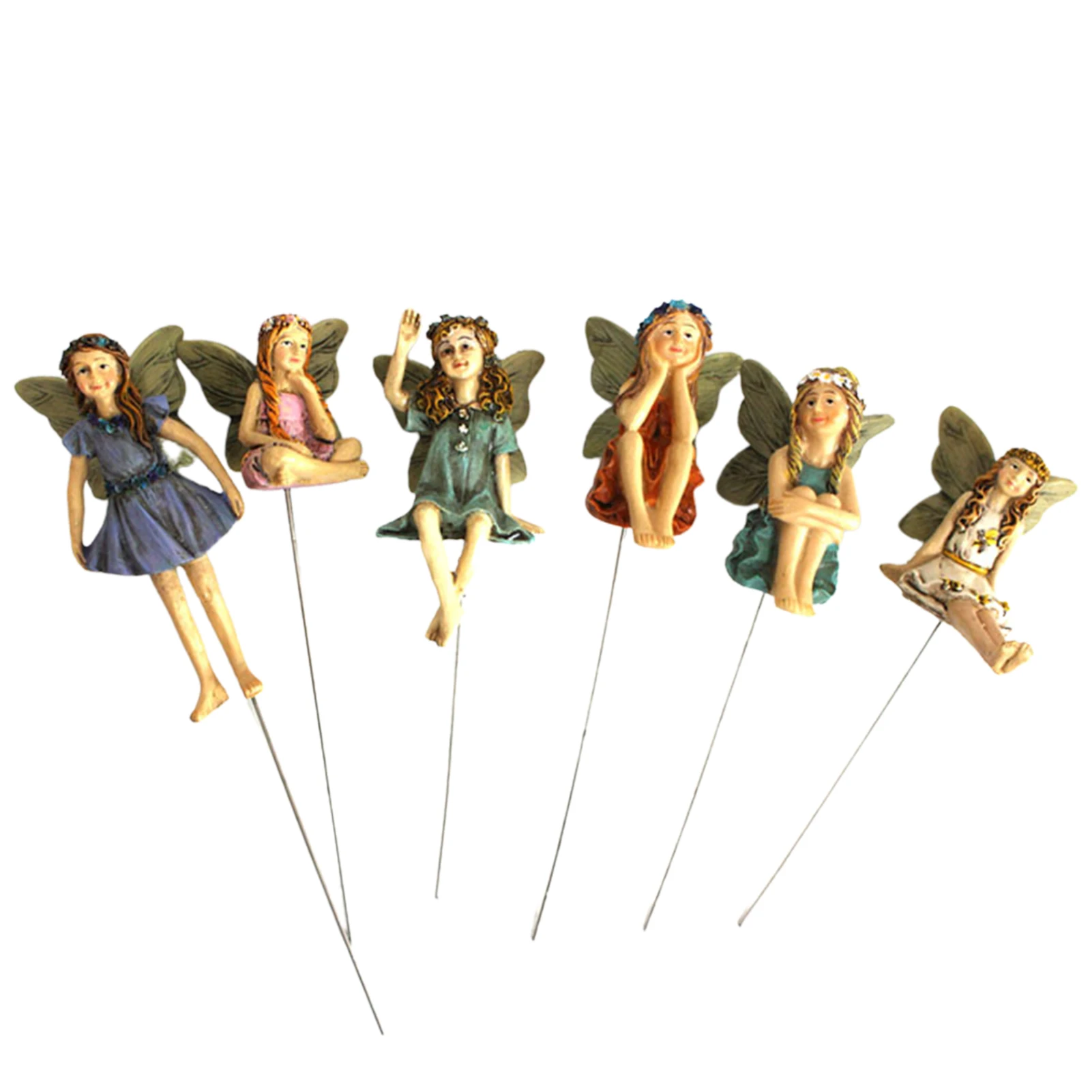 

New Fairy Garden 6pcs Miniature Fairies Figurines Accessories For Outdoor Decor Fairy Garden Supplies Mini Garden Lawn Decor