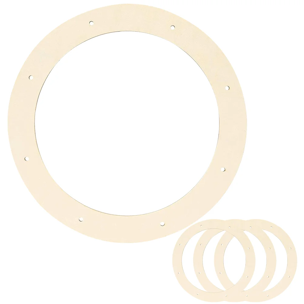 

4 Pcs The Ring Wooden Rings Crafts Wreath Round Frame Base Hoops Making Frames Form