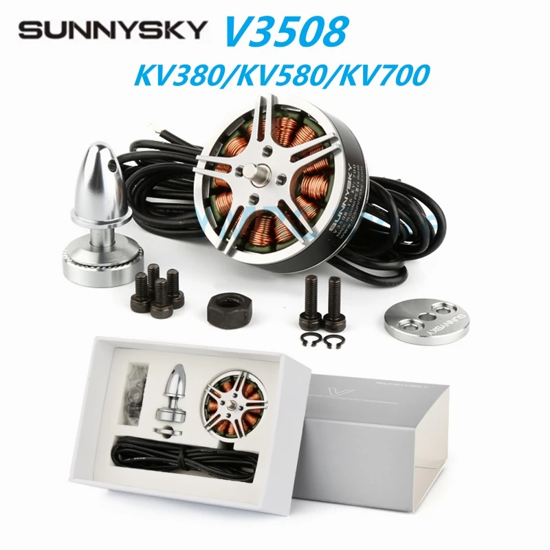 SunnySky V3508 KV380/KV580/KV700 4-6S бесщеточные двигатели для радиоуправляемых дронов самолетов квадрокоптеров