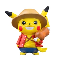 anime pokemon pikachu kawaii cosplaystrawhat boy action figure statue collection birthday gift display decoration christmas pvc