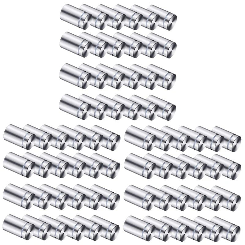 

150 Packs Sign Standoff Screws Advertising Screws Stainless Steel Wall Standoff Mounts Glass Acrylic Nail (1/2 X 1 Inch)
