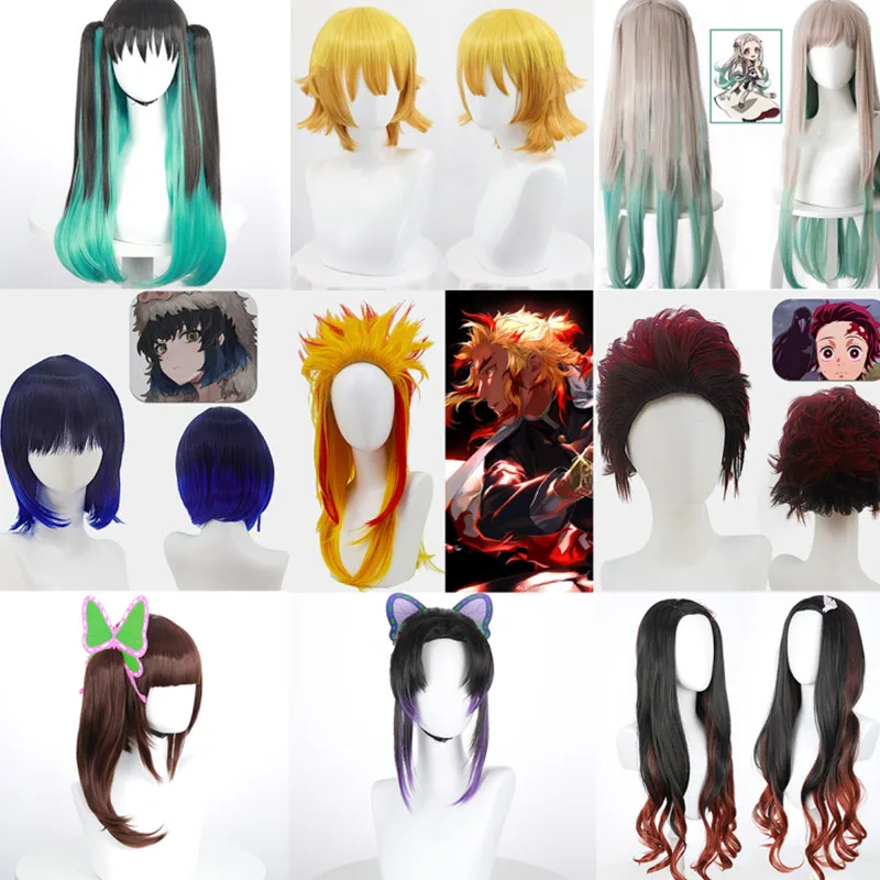 

Demon Slayer Cosplay Wig Tanjirou Nezuko Anime Costume Wig Aldult Man Woman Wig Accessories Gift Dropshipping