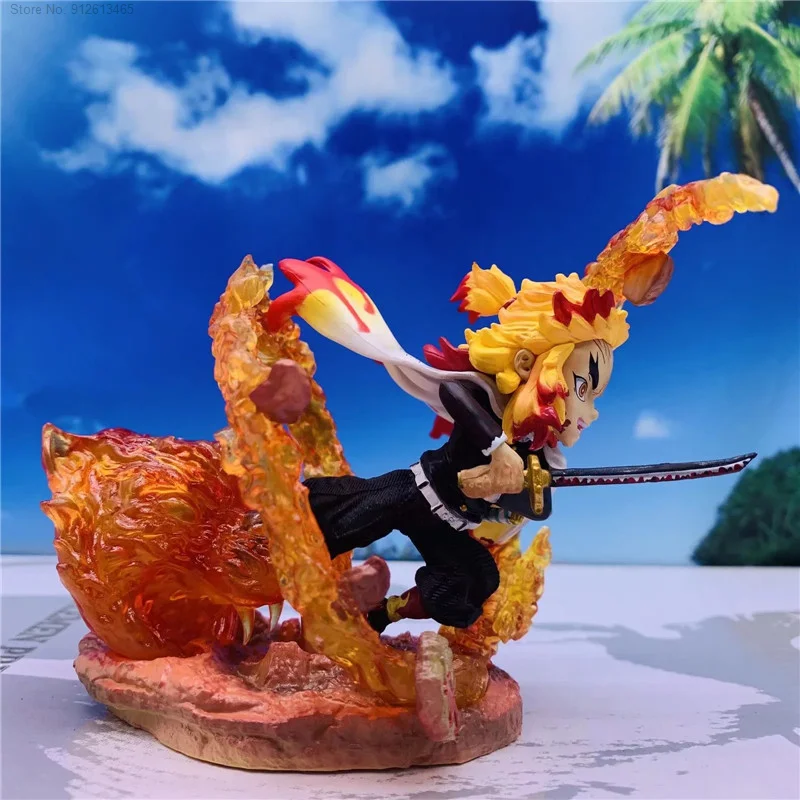 

Декор комнаты, подарок, игрушечная фигурка рассекающего демонов Kimetsu No Yaiba GK, фигурка Rengoku Kyoujurou из ПВХ, игрушечная фигурка, кукла, фигурки ани...