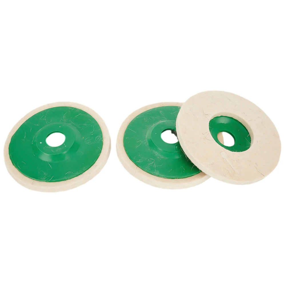 

3pcs 5in Wool Felt Disc Polishing Pad Buffing Grinding Wheels For Abrasive Tools For Angle Grinder, Rotary Tool