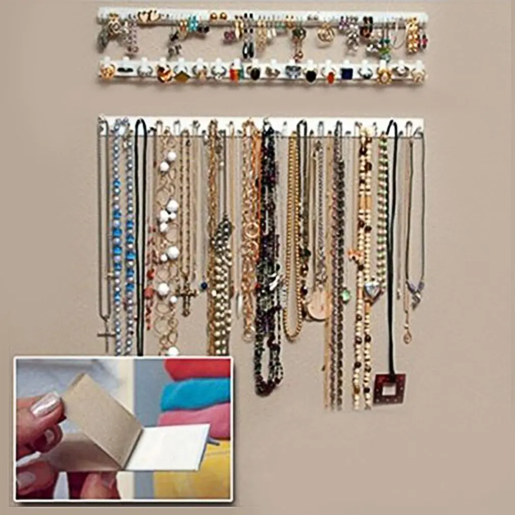 

Necklace Jewelry Wall Hanging Display Stands Earring Ring Hook Up Organizer Storage Holders Retail Exhibitor Shop Display