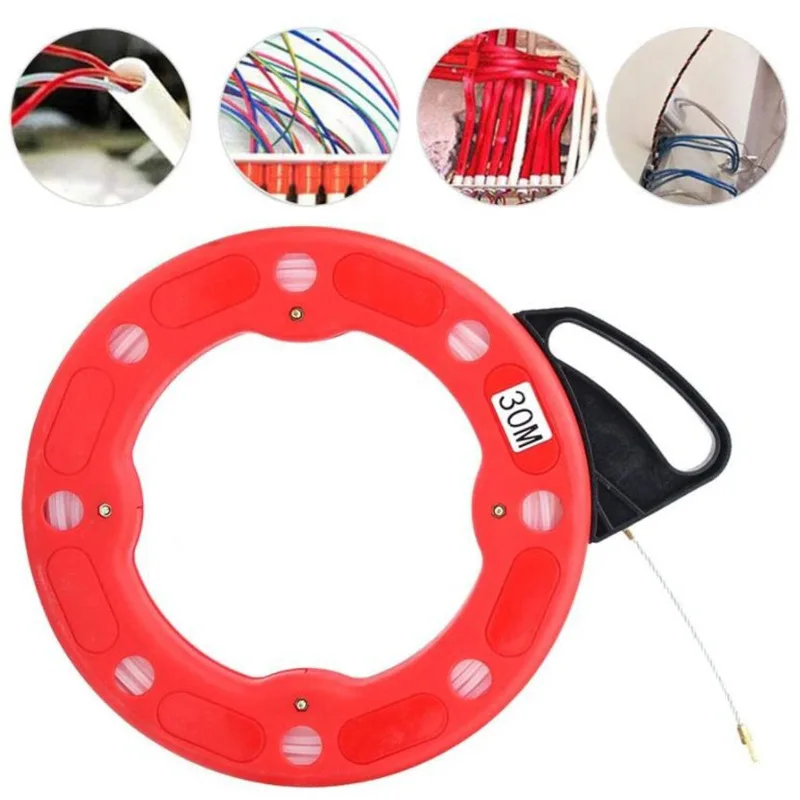

15/20/30M Fish Tape Reel Puller Conduit Ducting Rodder Pulling Wire Cable Ducting Rodder Pulling Wire Cable Puller
