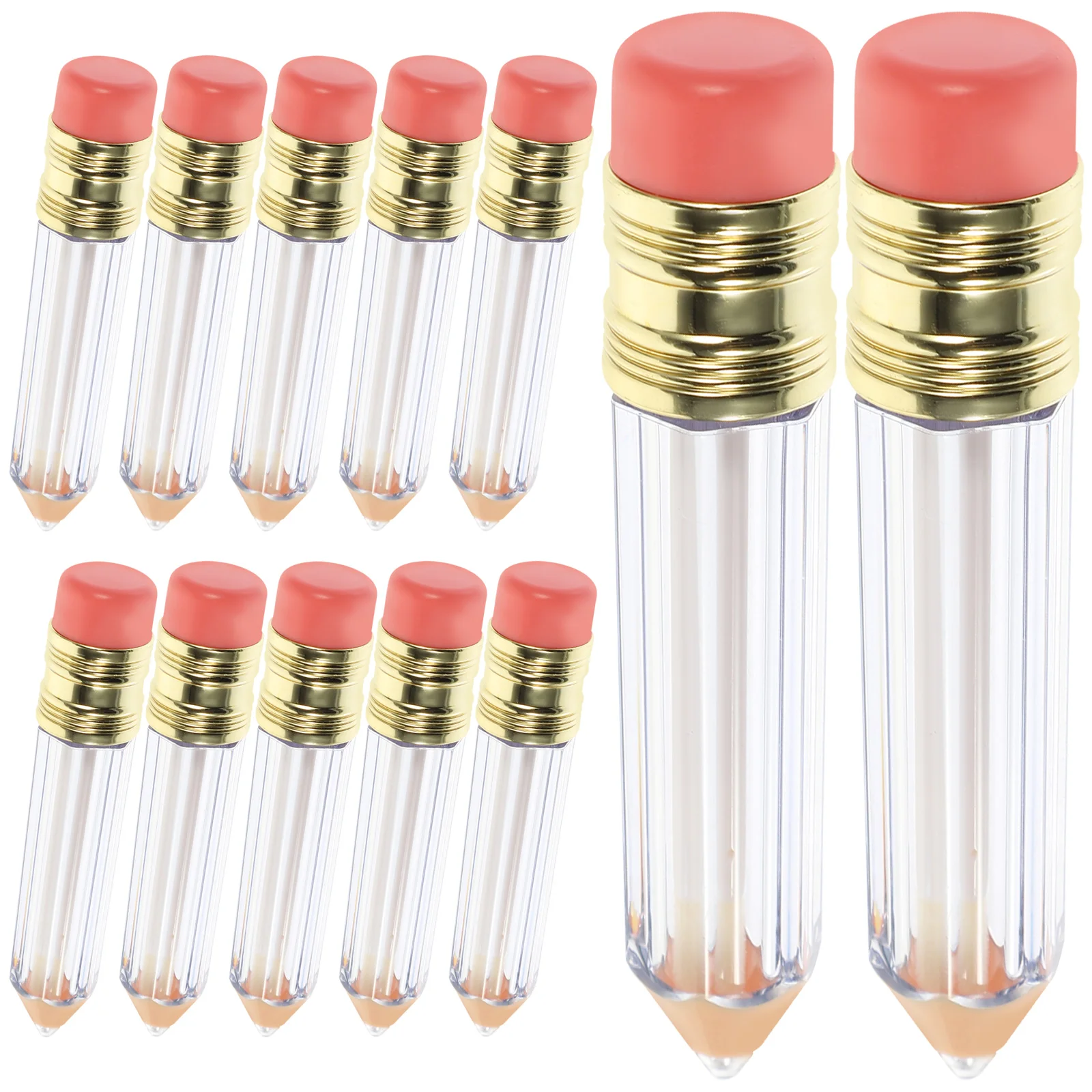 

12pcs Creative Shaped Empty Lip Gloss Tubes Refillable Lipgloss Containers Lip Balm Bottles for Lip Makeup