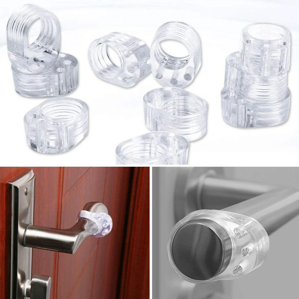

Door Stops Punch-free Anti-collision Round Rubber Wall Protection Doorknob Bumper Furniture Protective Plug Non-slip Stickers