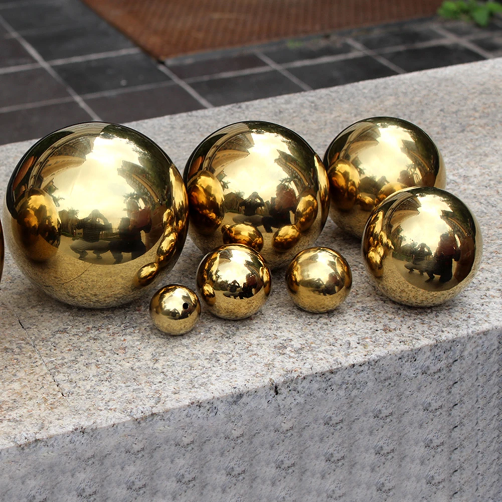 

201 Stainless Steel Titanium Gold Hollow Ball Seamless Home&Garden Decoration Mirror Ball Sphere 25mm~400mm