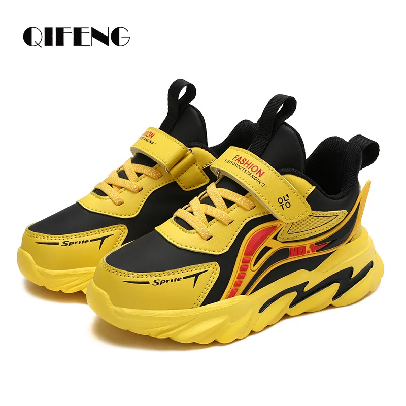 Children Leather Casual Shoes Boys Light Chunky Sneakers Fashion Kid Summer Size 5 9 12 Waterproof Sport Footwear Winter Spider