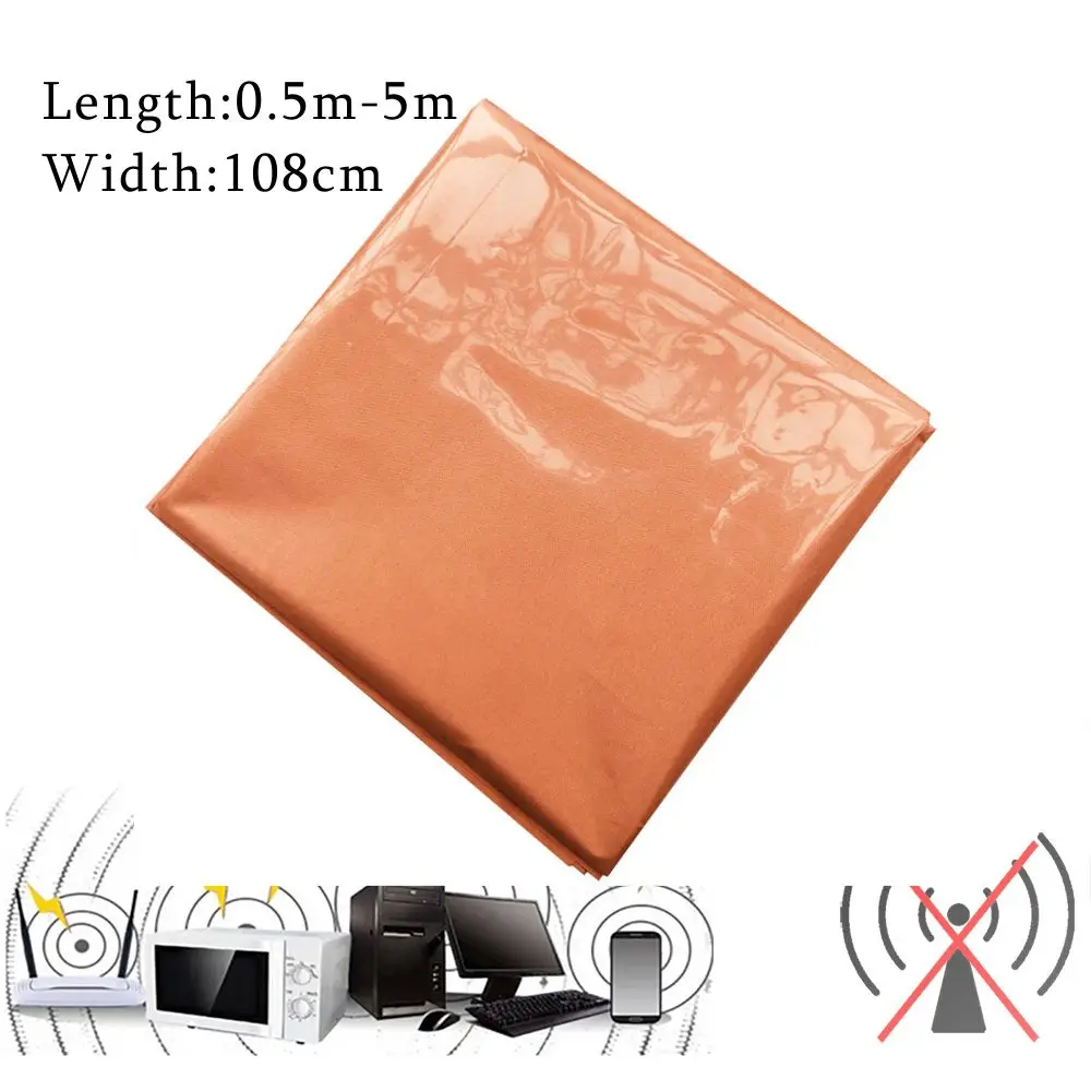 

Fabric Faraday Conductive WiFi/RF RFID Fabric-Blocking EMI EMP RF Copper Cloth Blocking Fiber EMF/RFID/EMI/RF Conductive RFID