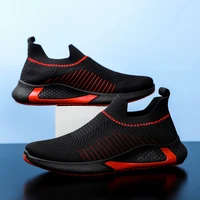 mens woven breathable casual shoes slip on wear resistant sneakers mens gym shoes outdoor mesh comfortable shoes loafer men new