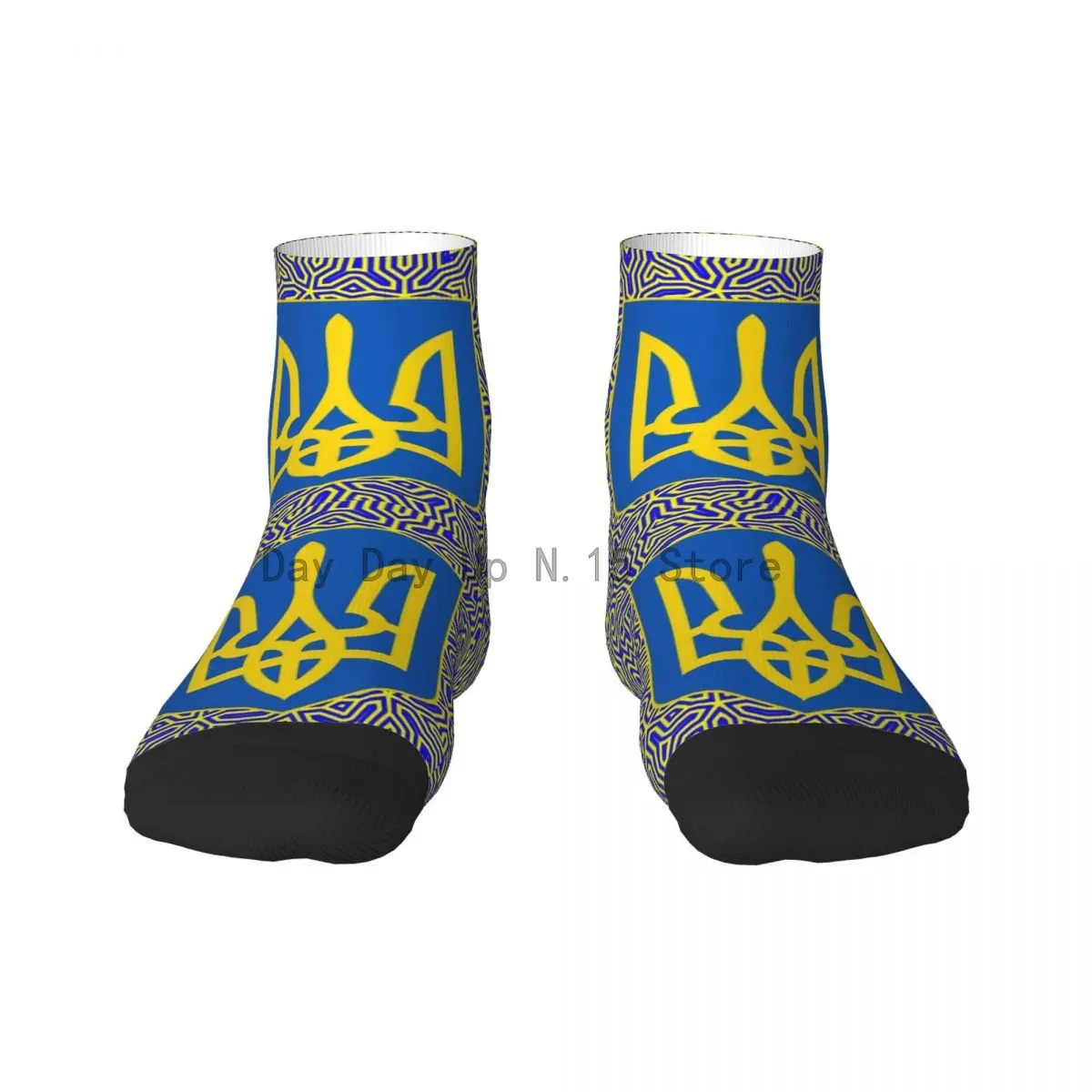 

Novelty Mens Ukraine Flag Dress Socks Unisex Warm Comfortable 3D Printed Ukrainian Coat Of Arms Crew Socks