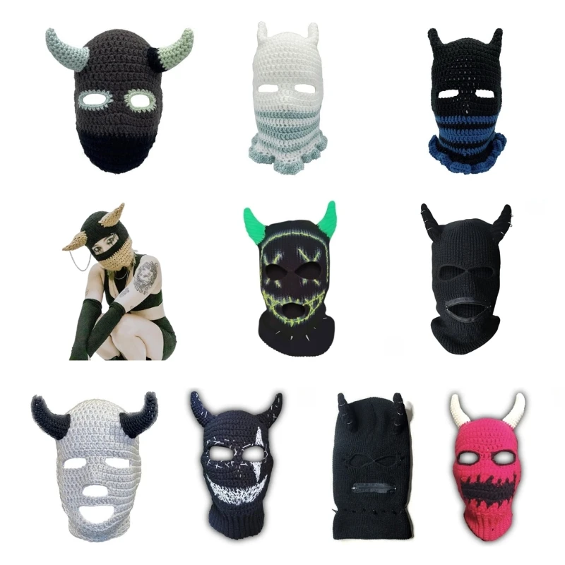

Ski Mask Knitted Full Face Cover Balaclava Mask Halloween Party Hat 264E